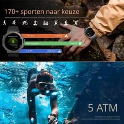 DrPhone CoreX Pro Tactical – Militair GPS Smartwatch – AMOLED – GPS GNSS – 10ATM Waterdicht – Bluetooth Bellen – Horloge Heren - NL Versie — thumbnail 4