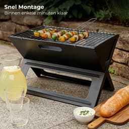 Lomera Opvouwbare Barbecue - Inklapbare Barbecue - Draagbare Barbecue - Houtskool Barbecue - Camping Barbecue - Strand Barbecue - Park Barbecue - Praktische Vorm - BBQ Opvouwbaar - Opvouwbare BBQ Camping — thumbnail 5