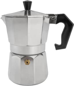 Intirilife Espressomaker aluminium - zilver - 3 kopjes mokkapot, 160 ml Italiaanse koffie, koffiezetapparaat geschikt voor gas, keramische kookplaat, elektrische kookplaat — thumbnail 1
