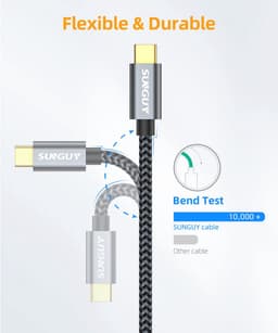 USB C naar Micro B Kabel 0.5m USB 3.1 SuperSpeed 10Gbps - Voor Externe Harde Schijven en Smartphones — thumbnail 4
