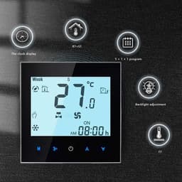 Programmeerbare WiFi Thermostaat met Touchscreen voor Verwarming & Airconditioning - Spraakbediening — thumbnail 5