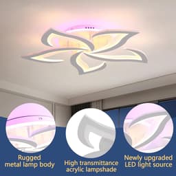 Dimbare LED Plafondlamp met Afstandsbediening voor Slaapkamer en Woonkamer — thumbnail 5