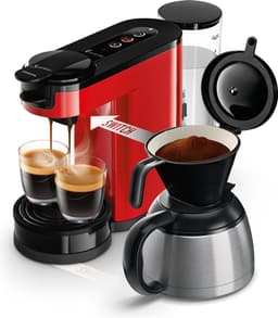 Philips Senseo Switch Koffiemachine HD6592/84 - Pad- en Filterkoffiezetapparaat - Automatische Uitschakeling - Instelbare Intensiteit - Incl Thermische Kan - Rood — thumbnail 3