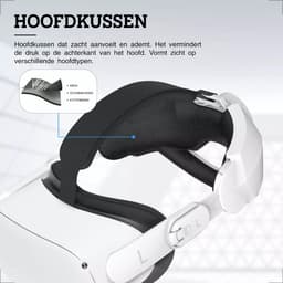 Elite Strap Geschikt voor Oculus /Meta Quest 2 - Verstelbaar - Hoofdkussen — thumbnail 4