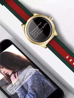Darenci Smartwatch Majestic – Unisex Smartwatch met Touchscreen – Activity Tracker met Stappenteller, Bloeddrukmeter, Zuurstofmeter & Calorieënteller – Siliconen Band – Zwart/Grijs — thumbnail 4