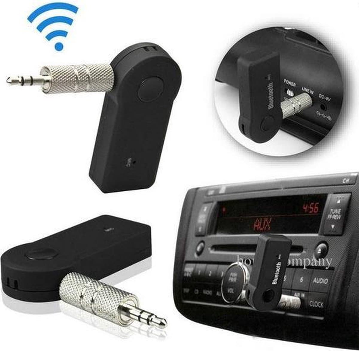 Draadloze Bluetooth Muziekontvanger - Audio Music Streaming Adapter Receiver - Handsfree Carkit & Thuisgebruik - MP3 Player 3.5mm aux aansluiting - Geweldige Geluidskwaliteit Stereo audio Output — afbeelding 1