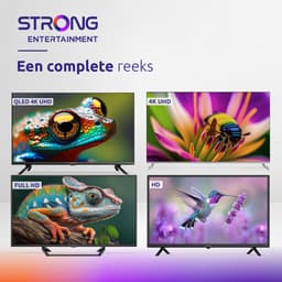 STRONG - HDTV 32" (80 cm) SRT32HF2003 - Drievoudige tuners - 2 HDMI-poorten (1 ARC) + 1 USB-poort + Optisch + Mini-AV + Terrestrisch/Sat - Zwart — thumbnail 5
