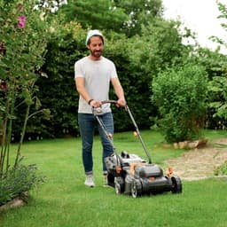Accugrasmaaier - Professionele Grasmaaiers - Gazontrimmer - Snijbreedte 40 cm - met Mulchfunctie - Krachtige Borstelloze Motor - Zonder Kabel - Accu - Oplader - 40V - Ideaal voor Tuinen tot 500 m² - Zwart — thumbnail 5