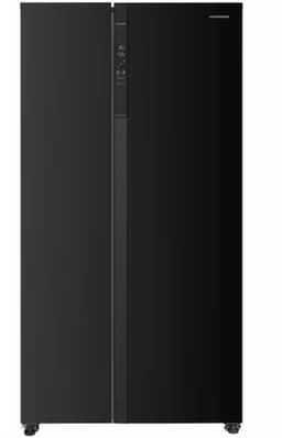 Heinner HSBS-HM532NFBKE++ Amerikaanse Side-by-Side Koelkast – 532 L – Full No Frost – LED Touch Display – Smart Eco Functie – Super Vriezen – Zwart – 5 Jaar Garantie — thumbnail 1