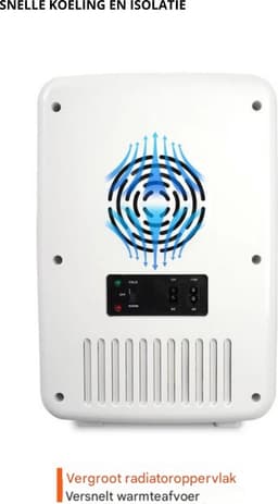 Minibar Koelkast - 9V/220V - Voor Koelen en Verwarmen - Compact Wit Design — thumbnail 4