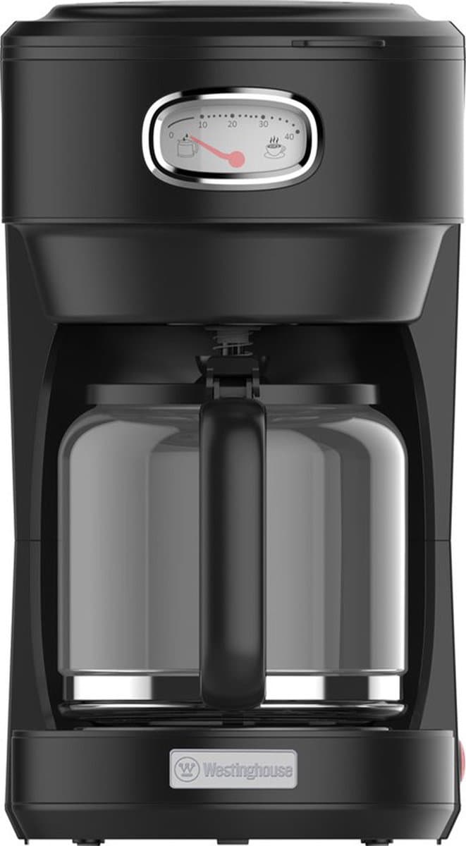 Westinghouse Retro Filter-koffiezetapparaat – Filterkoffie – Herbruikbaar Filter – 1,25L – 10 Koppen – 1000W – Zwart — afbeelding 1