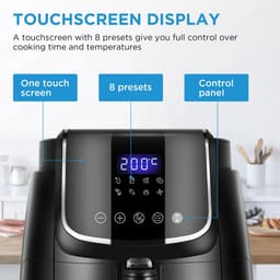 Stemily Airfryer - 4 L - 1500W - 35-200°C - 8 Kookprogramma’s - LED-touchscreen - Uitneembare Mand - 27,5 x 31,6 x 38 cm — thumbnail 2