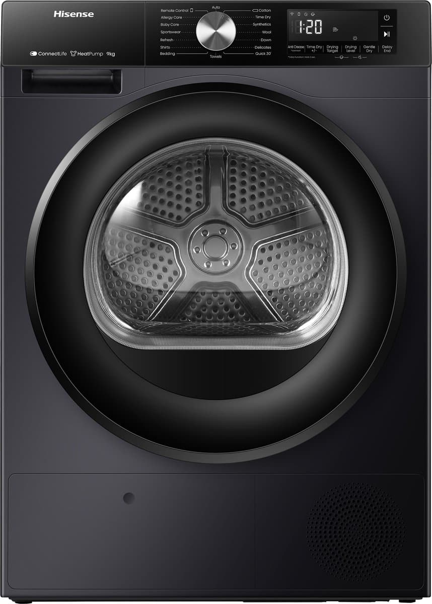 HISENSE DH3S902BB3 - Warmtepompdroger - 9 kg - 64 dB - Energielabel C — afbeelding 1