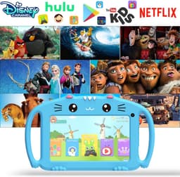 Kindertablet Vanaf 3 Jaar - Ouderlijk Toezicht – Android - Compleet Pakket - Kids Tablet - Beschermhoes – Voor Kinderen - Blauw — thumbnail 5