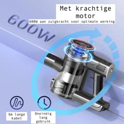 SteeFly® Steelstofzuiger Ysora 6-in-1 - Krachtig & zakloos - Draadloos multifunctioneel design - Lichtgewicht - Blauw/zilver — thumbnail 4