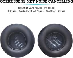 Somstyle Oorkussens Geschikt Voor JBL Live 400BT Koptelefoon - 2 Stuks - Zacht Schuim - Eiwitleer - Zwart — thumbnail 3