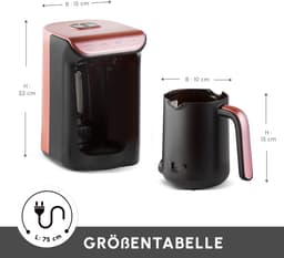 Karaca Hatir Koz Volautomatisch Turks Koffiezetapparaat – 535W – Elektrische Turkse Koffiemachine – Automatische Koffiekoker – 5 Kopjes — thumbnail 4