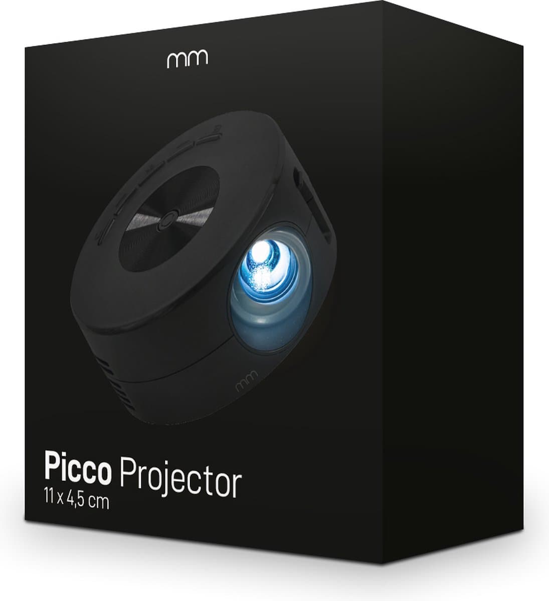 MikaMax Picco Projector - Mini Projector - Verbind met je telefoon - Ingebouwde Speaker - Mini Beamer - Home Cinema Projector - 11 x 11 x 4,5 cm — afbeelding 1