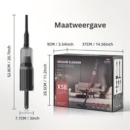 Multifunctionele Stofzuiger - Steelstofzuiger Zonder Zak op Accu - Oplaadbare Stofzuiger - 6 in 1 Apparaat - Voor Nat en Droog Vuil - Draadloos - Oplaadbaar — thumbnail 2