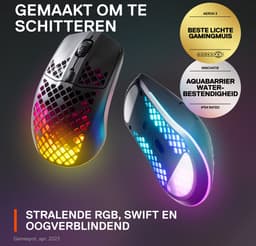 SteelSeries Aerox 3 Wireless - Onyx gaming muis — thumbnail 3