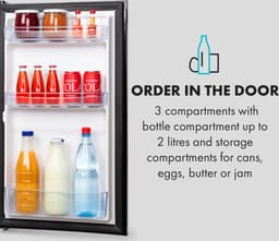 Klarstein Koelkast Cool Cousin Koelvriescombinatie 70+11L 40 dB - met Vriesvak Mini-Koelkast - 81L - voor Keuken voor Singles - LED Schappen Compact - Compact Koelkast Vrijstaande Koelkast Kleine Koelkast Fridge - Mini Fridge — thumbnail 5