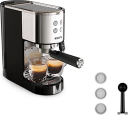 15 bar RVS/zwart espressomachine - krups - XP444C10 — thumbnail 1