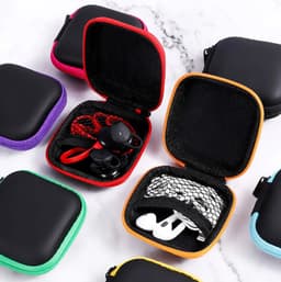 Oortjes Opberg Hoesje | Case | Etui | Organizer | Voor Het Opbergen Van Oordopjes En Laadkabels | Opbergen Van Sleutels | USB | PAARS — thumbnail 5