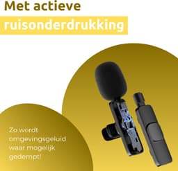 Linkyx Draadloze Microfoon - Lavalier Microfoon - Dasspeld Microfoon - Lightning en USB C - Plug & Play — thumbnail 3