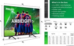 Philips Ambilight 55PUS8309/12 - 55 inch - 4K LED - 2024 - Smart TV — thumbnail 4