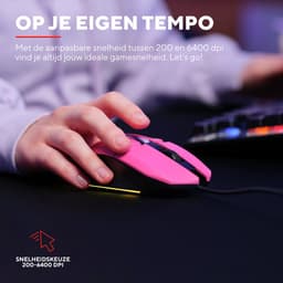 Trust GXT 109P Felox - Gaming Muis - Bedraad - 6400 DPI - RGB Verlichting - Roze — thumbnail 3