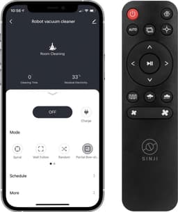 Sinji Smart Robotstofzuiger met Laadstation – Draadloos dweilrobot - Geschikt voor huisdierharen - App Besturing & Planning, Wit — thumbnail 5