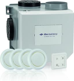 Itho Daalderop CVE-S eco fan ventilator box alles-in-1 pakket SE 325m3/h + vochtsensor + RFT auto + 4 ventielen - euro stekker — thumbnail 3