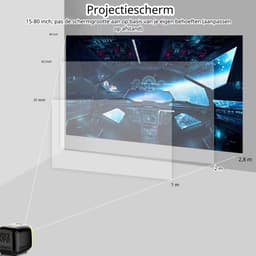 Elementkey PiX Mini Beamer – Compacte Draagbare Projector – Full HD Ondersteuning – Ingebouwde Speaker – Geel/Zwart — thumbnail 3