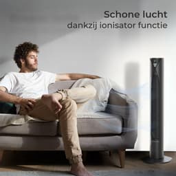 CoolHome CF2205 Ventilator - Stille torenventilator met afstandsbediening - Waaier met timer - Ventilator staand - Tower fan met dimbaar LED scherm - 96 cm - Zwart — thumbnail 4