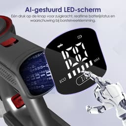 Elekiatech Steelstofzuiger - Steelstofzuiger Draadloos - LED Touchscreen - Batterijduur tot 50 minuten - 1,5L Stofreservoir - Voor Tapijt, Harde Vloeren & Dierenhaar - Paars — thumbnail 5