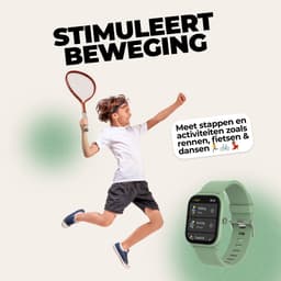 Denver Smartwatch Kinderen - Bellen/SMS/Whatsapp - Voor Android & iOS - Stappenteller - Slaapactiviteit - Hartslag, Bloeddrukmeter, Sportmodus - SWK120GN — thumbnail 4