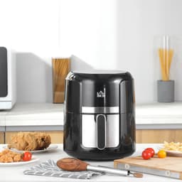 Premie Airfryer - 4L - met Digitaal Touchscreen en 12 Kookprogramma's - 80ºC tot 200ºC - 1300W - Zwart — thumbnail 4