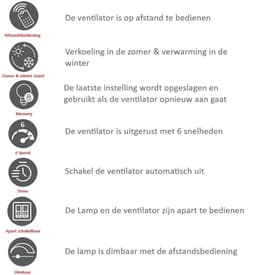 Freelight - Plafondventilator Aeolus Cetus Eco Wit incl. Lamp & Afstandsbediening Ø 132 CM — thumbnail 3