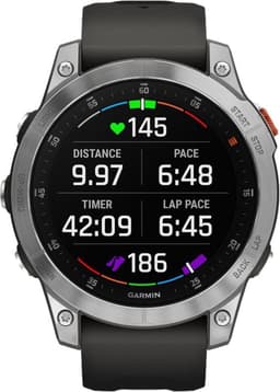 Garmin Epix Multisport Smartwatch - Helder amoled scherm - Geavanceerde GPS tracker - Multisport - 10ATM waterdicht - Slate/ Stainless steel — thumbnail 1