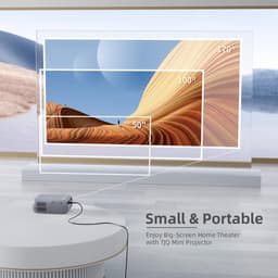 Equivera Mini Beamer - Draagbare Beamer - Beamer - Mini Beamer Projector - Projector - Mini Projector — thumbnail 2