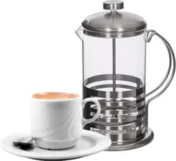 Alessandro Cafetière French Press koffiezetter/thee maker - koffie/thee pers - 800 ml - glas/rvs — thumbnail 2