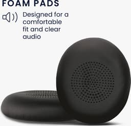 kwmobile 2x oorkussens geschikt voor Jabra Jabra Elite 45h / Evolve2 65 / Evolve2 40 - Earpads voor koptelefoon in zwart — thumbnail 4