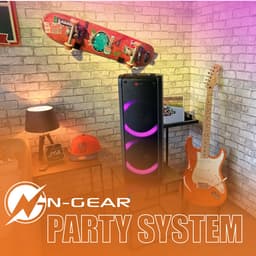 N-GEAR LGP 72 - Karaoke Set - Bluetooth Party Speaker - Party Box met Microfoon - Zwart — thumbnail 4