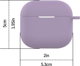 Telestore - hoesje geschikt voor AirPods 4 / Airpods 5 soft case cover - paars - TPU hoesje Beschermhoes - AirPods 4 /5 Cover - AirPods 4 / 5 hoesje - Geschikt voor Apple Airpods 4 en Airpods 5 - gel hoesje met sleutelhanger — thumbnail 4