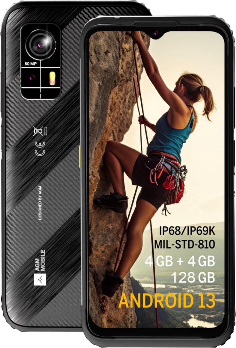AGM H6 LITE Rugged Smartphone 6.56-inch 90Hz Display 8GB RAM (4+4) + 128GB ROM Android 13 — afbeelding 1
