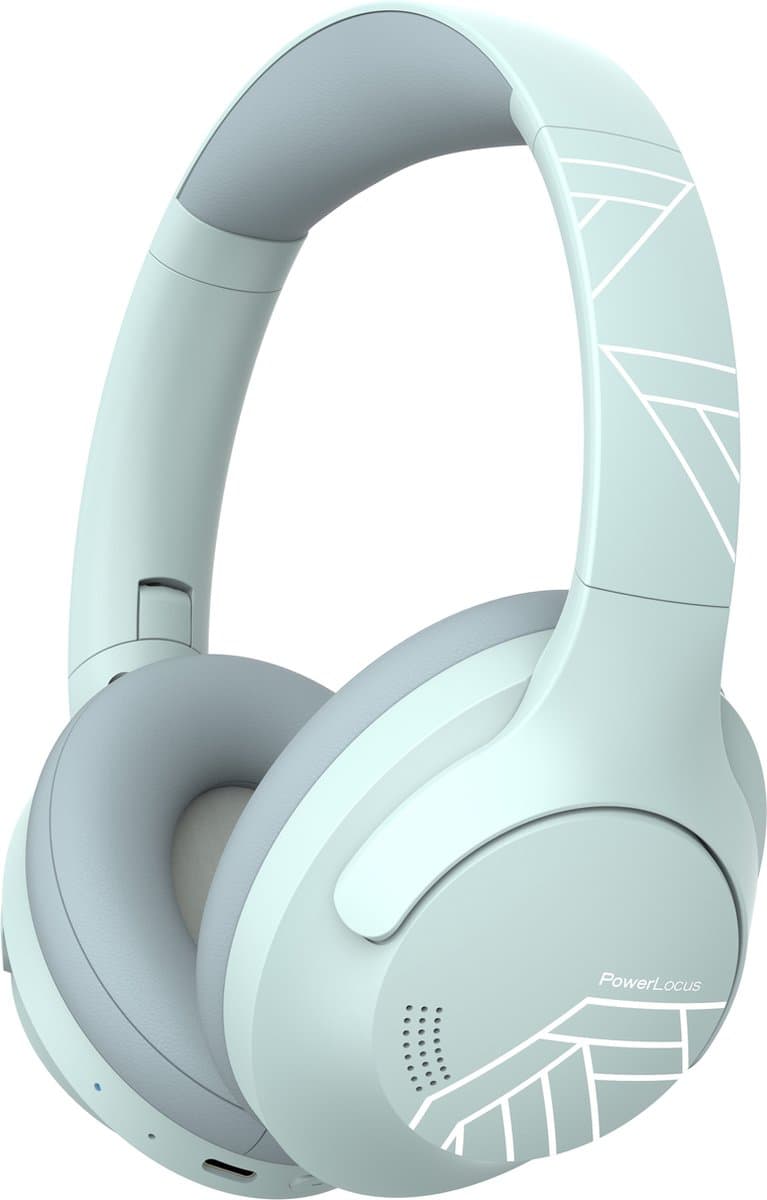 PowerLocus P3 - Bluetooth Koptelefoon – Draadloos – Over-ear – 50 uur batterijduur – Microfoon – Mint — afbeelding 1