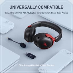 Kofire × Picun G3 - Draadloze Gaming Headset - Over ear koptelefoon - Met microfoon - PC/PS4/PS5/Nintendo Switch - Zwart — thumbnail 3