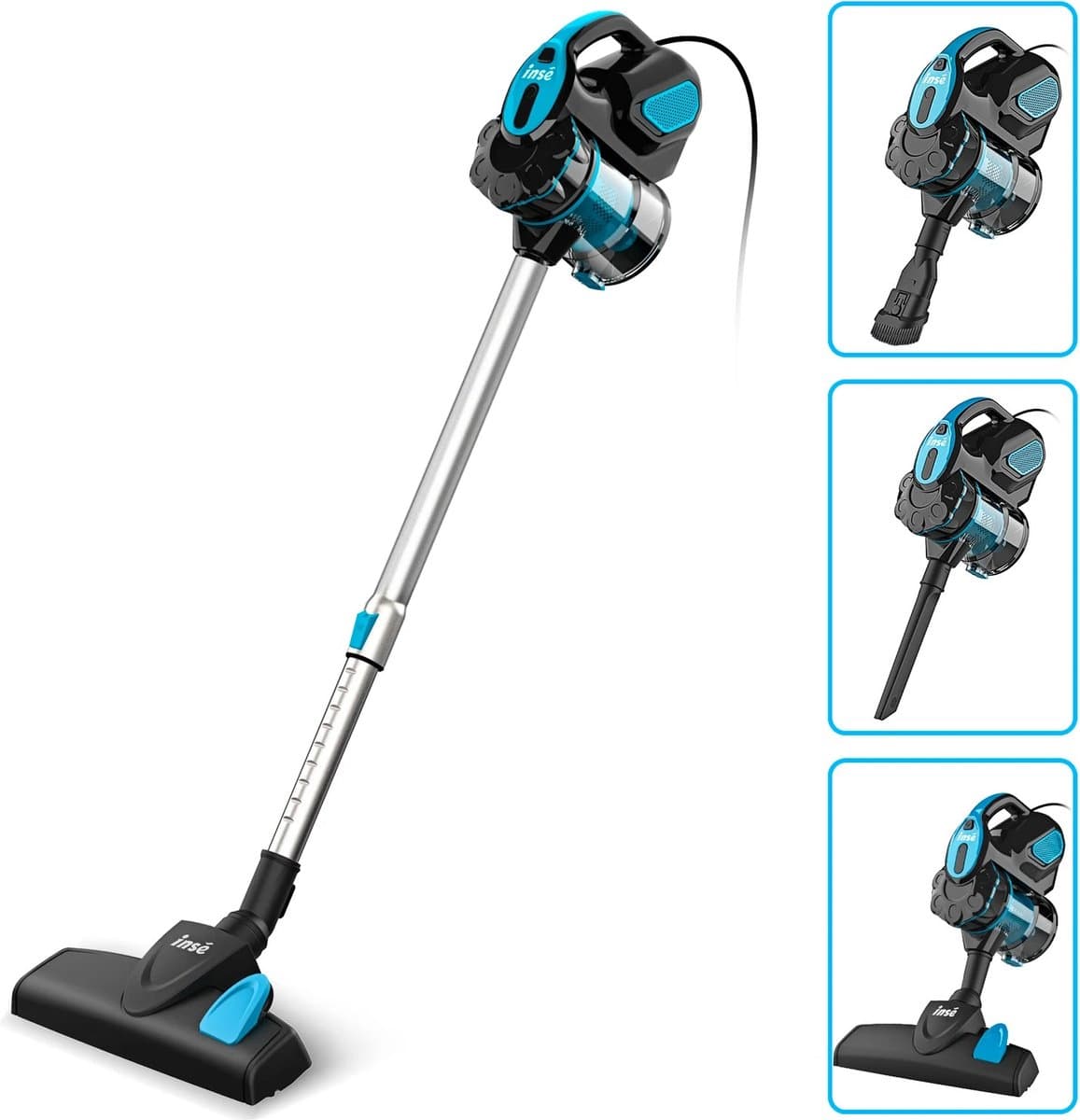 Bedrade Stofzuiger I5 Handheld Stick Vacuüm - 18Kpa 600W Krachtige Zuigkracht, Stofzuiger zonder Zak, Draadloze Vacuüm Cleaner voor Huishoudelijke Reiniging — afbeelding 1