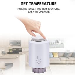 Slimme Radiatorthermostaat - Verwarmingsregeling - Energie Besparen - Compact ABS Ontwerp - 10 x 9 x 6 cm — thumbnail 3