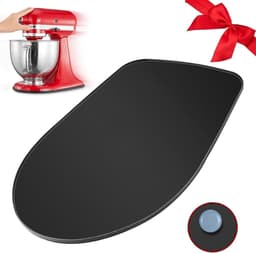 Mixer Mat - Apparaat Schuiver - Keuken Werkblad - Draaibaar Ontwerp - 34.4 x 22.1 cm - Zwart — thumbnail 1